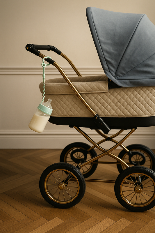 Silicone Baby Pacifier and Bottle Chain Holder - BPA Free Teething Chain