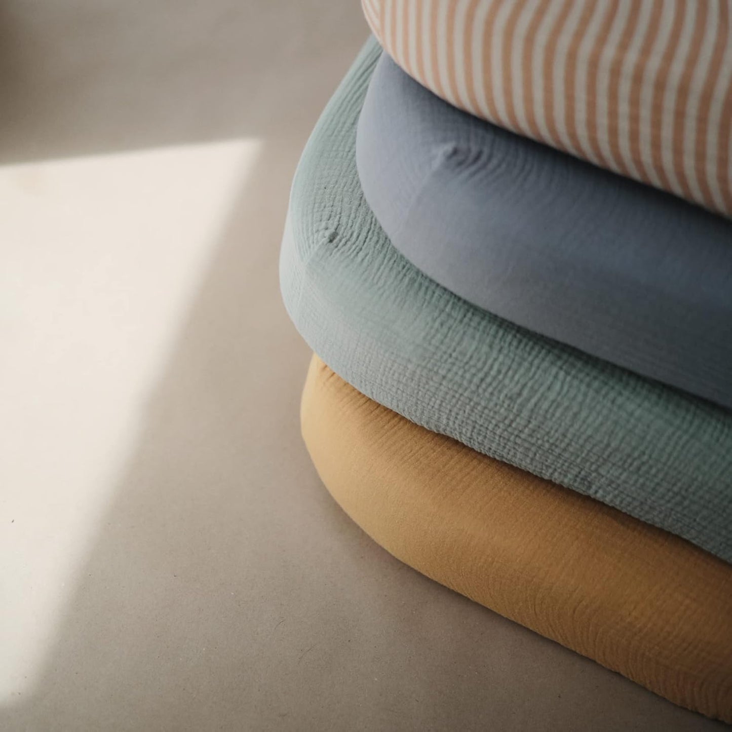 Extra Soft Muslin Fitted Crib Sheet | 192 Thread Count | 28"X 52" (Tradewinds)