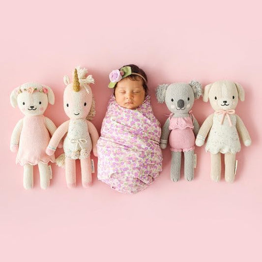 Claire the Koala Little 13" Hand-Knit Doll – 1 Doll = 10 Meals, Fair Trade, Heirloom Quality, Handcrafted in Peru, 100% Cotton Yarn