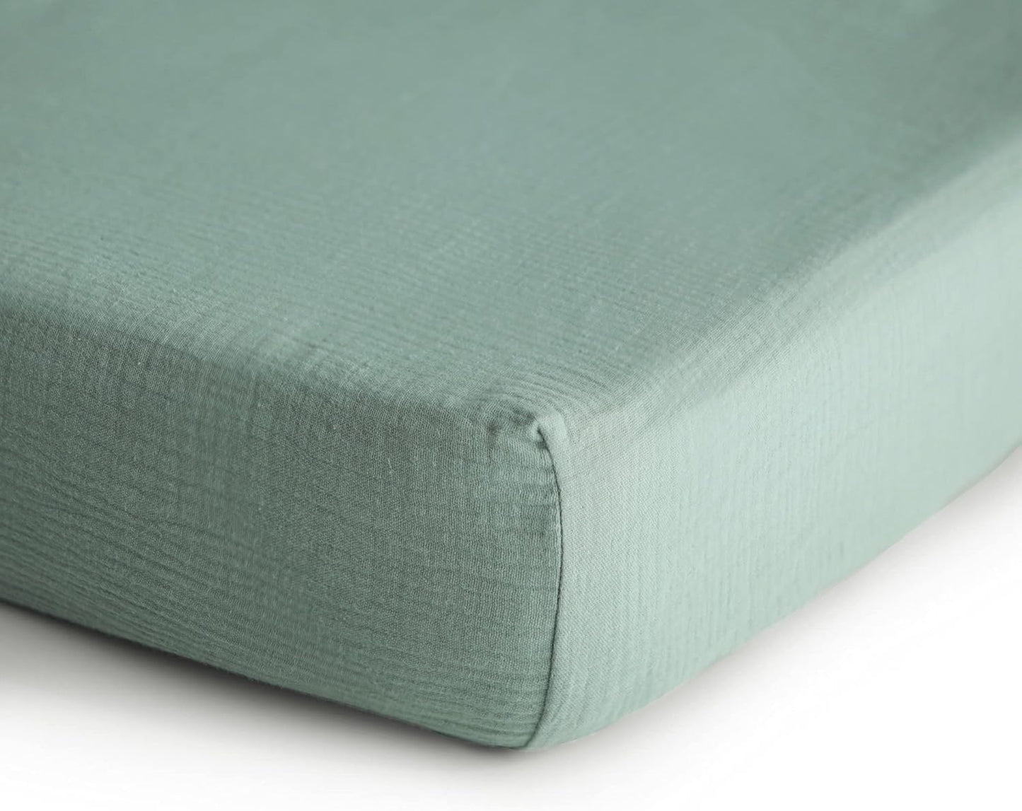 Extra Soft Muslin Fitted Crib Sheet | 192 Thread Count | 28"X 52" (Roman Green)