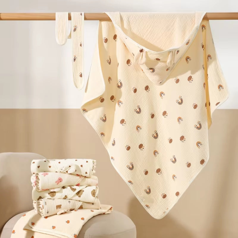 90X90Cm Cotton Baby Blanket Absorbent Swaddles Wrap Breathable Quilts Delivery Blankets Newborns Bedding Stuff