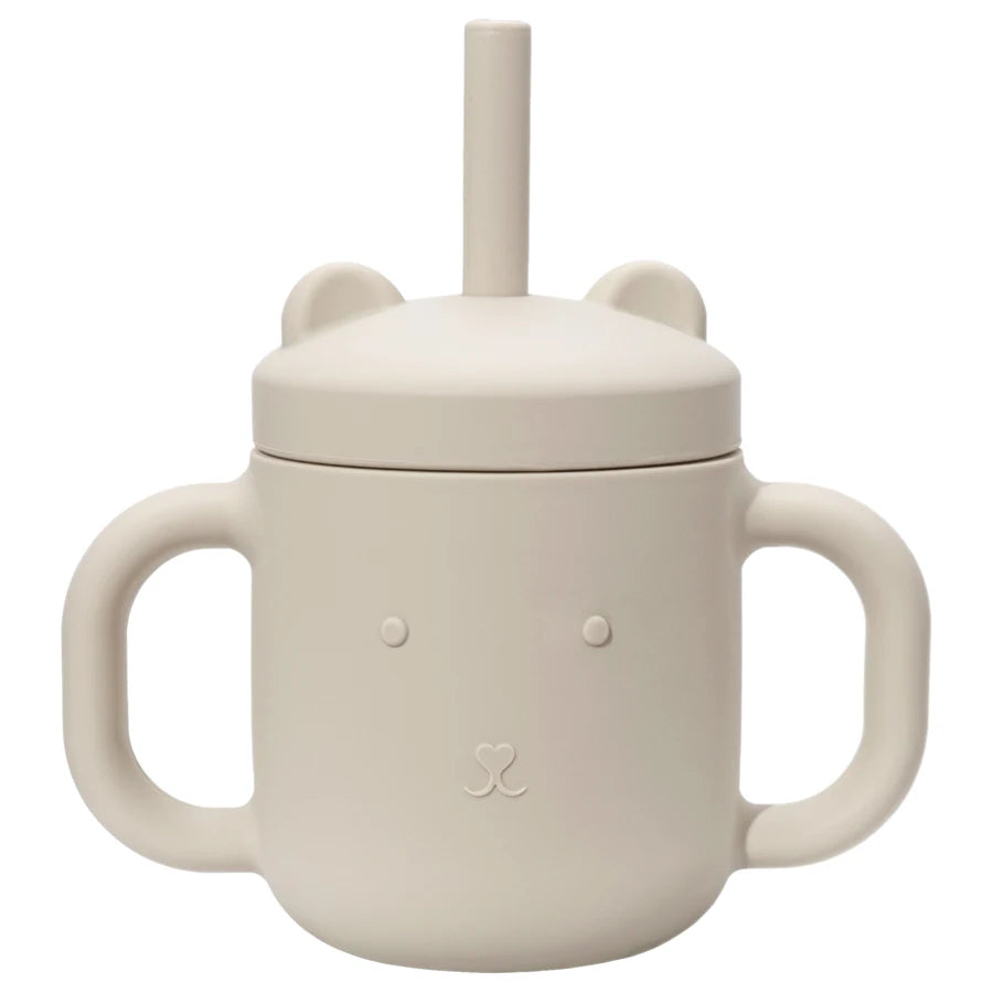 BPA Free Safe Baby Cup Drinking Training Cartoon Shape Cup Baby Silicone Sippy Cups with Straw for Toddler Baby Items