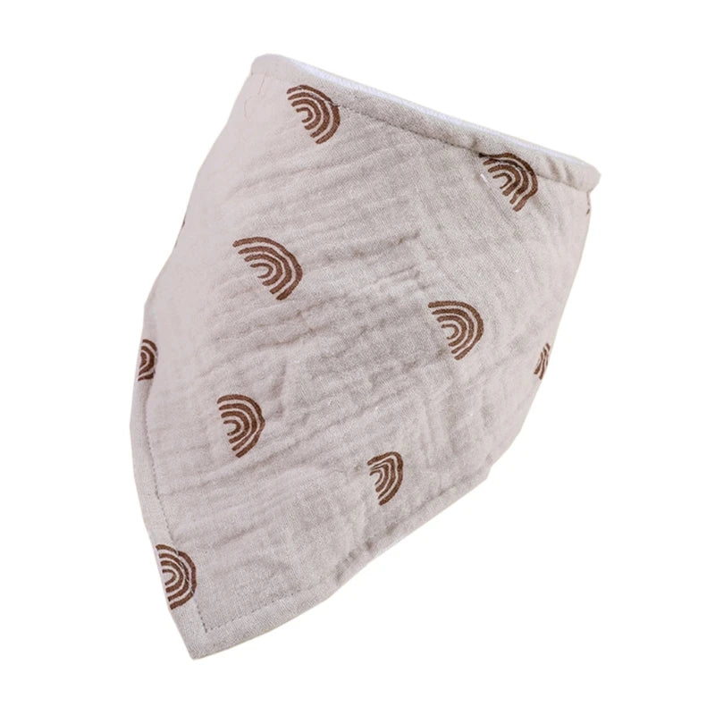 Baby Bibs Bandana Muslin Drooling Bib for Infant 0-1Year Baby Teething Soothe Towel High Absorbent Stylish Floral Bib Dropship