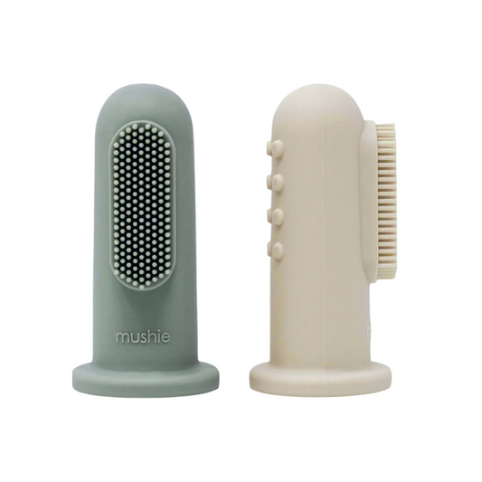Luxury Silicone Baby Finger Toothbrush| Gentle Oral Car for Infants (2Pack)