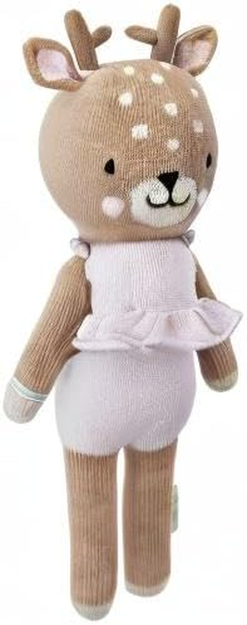 Violet the Fawn Regular 20" Hand-Knit Doll – 1 Doll = 10 Meals, Fair Trade, Heirloom Quality, Handcrafted in Peru, 100% Cotton Yarn