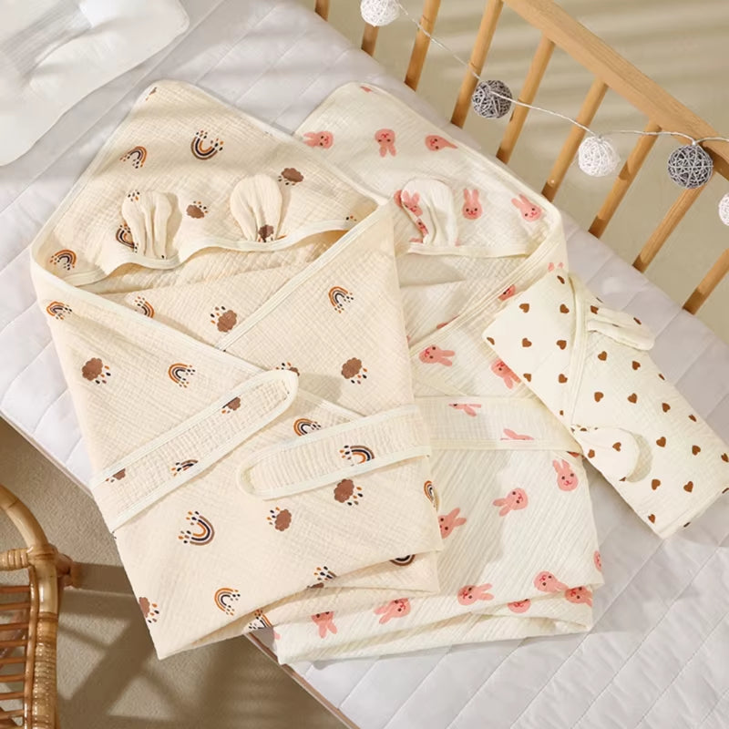 90X90Cm Cotton Baby Blanket Absorbent Swaddles Wrap Breathable Quilts Delivery Blankets Newborns Bedding Stuff