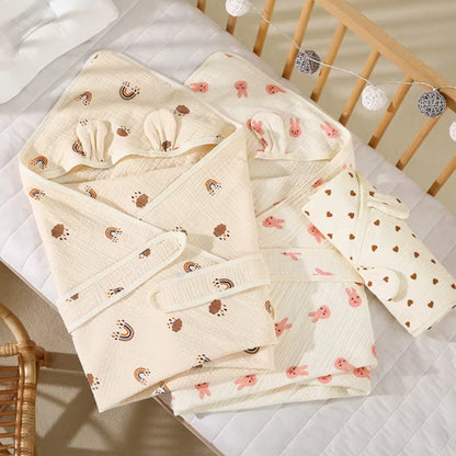 90X90Cm Cotton Baby Blanket Absorbent Swaddles Wrap Breathable Quilts Delivery Blankets Newborns Bedding Stuff