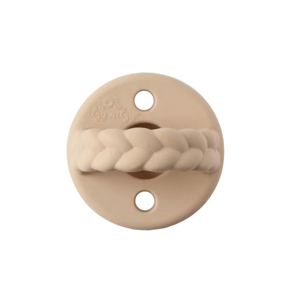 Sweetie Soother Braid Pacifier Set of 2 Toast and Buttercream