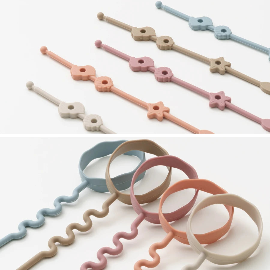 Baby Silicone Pacifier Chain Clip Dummy Nipples Holder Clips BPA Free Baby Teething Toy Baby Bottle Anti-Lost Chain Baby Stuff