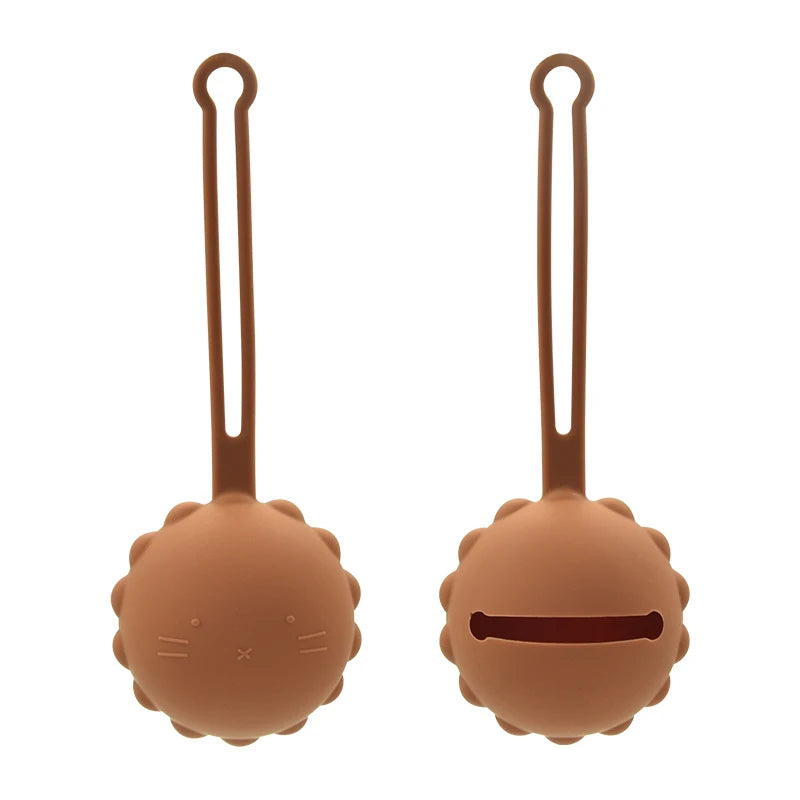 1PC Baby Silicone Pacifier Holder Container Box Infant Portable Soother Pacifier Chain Silicone Storage Box BPA Free