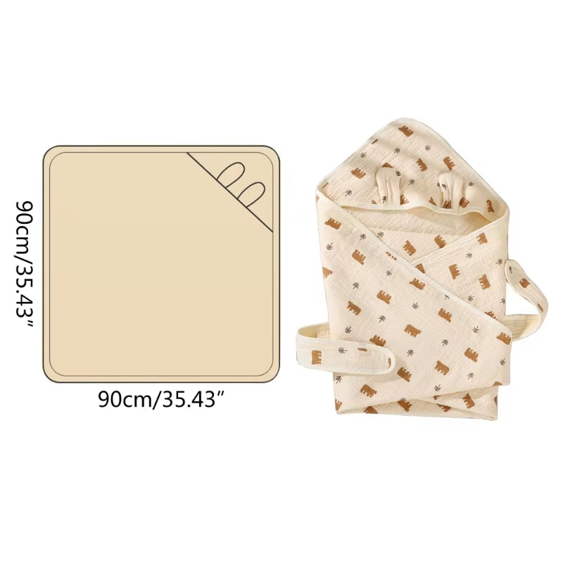 90X90Cm Cotton Baby Blanket Absorbent Swaddles Wrap Breathable Quilts Delivery Blankets Newborns Bedding Stuff