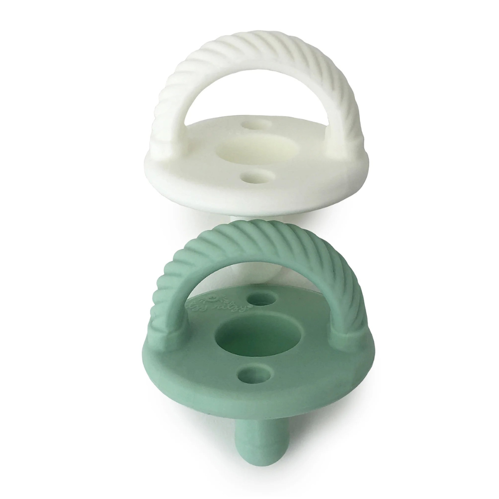 Sweetie Soother Pacifier (2- Pack) Silicone Pacifiers with Soft Handle For Ages Newborn & Up