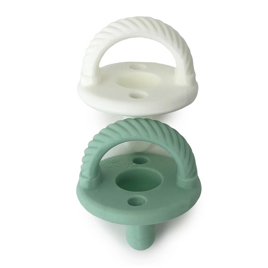 Sweetie Soother Pacifier (2- Pack) Silicone Pacifiers with Soft Handle For Ages Newborn & Up