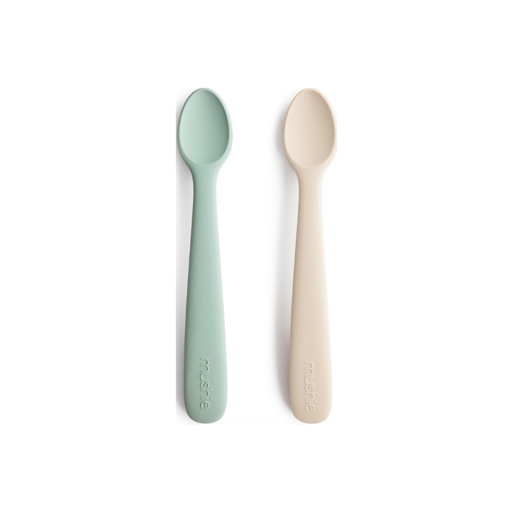 Luxe Silicone Baby Feeding Spoons (2 Pack) Gentle on Gum, BPA-Free