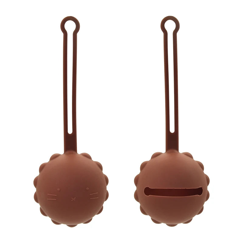 1PC Baby Silicone Pacifier Holder Container Box Infant Portable Soother Pacifier Chain Silicone Storage Box BPA Free