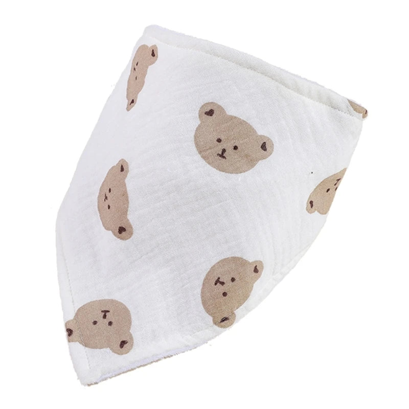 Baby Bibs Bandana Muslin Drooling Bib for Infant 0-1Year Baby Teething Soothe Towel High Absorbent Stylish Floral Bib Dropship