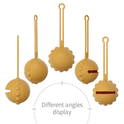 1PC Baby Silicone Pacifier Holder Container Box Infant Portable Soother Pacifier Chain Silicone Storage Box BPA Free