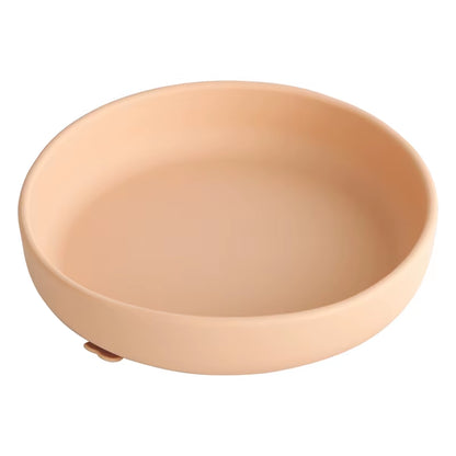 100%Food Safe Approve Silicone Children'S Tableware Fashionable round Food Plates Waterproof Training Bowl Baby Accessories