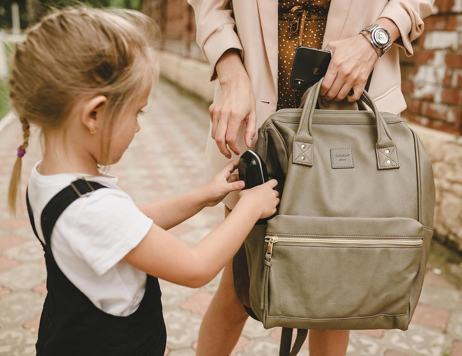 Leather Backpack for Women and Men 15-Inch Laptop Bag | Teacher Professional, Diaper Bag Backpack, Ideal for Work, School, Nurse, College & Travel (Dark Gray, Medium)