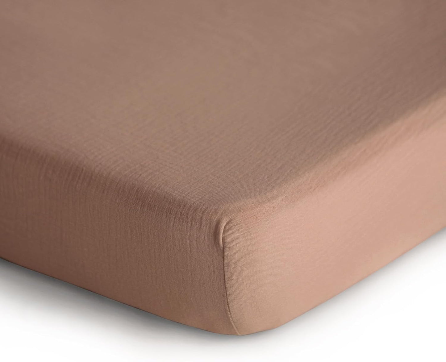 Extra Soft Muslin Fitted Crib Sheet | 192 Thread Count | 28"X 52"(Natural)