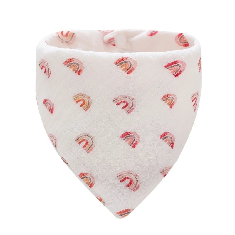 Baby Bibs Bandana Muslin Drooling Bib for Infant 0-1Year Baby Teething Soothe Towel High Absorbent Stylish Floral Bib Dropship