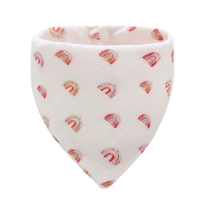 Baby Bibs Bandana Muslin Drooling Bib for Infant 0-1Year Baby Teething Soothe Towel High Absorbent Stylish Floral Bib Dropship