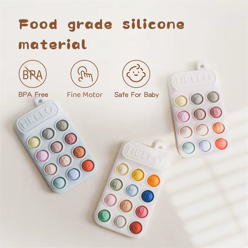 Mobile Phone Shaped Baby Teether Bpa-Free Chew Toys Newborn Dental Care Gums Anti-Eating Hand ​Molar Stick Baby Accessories Gift
