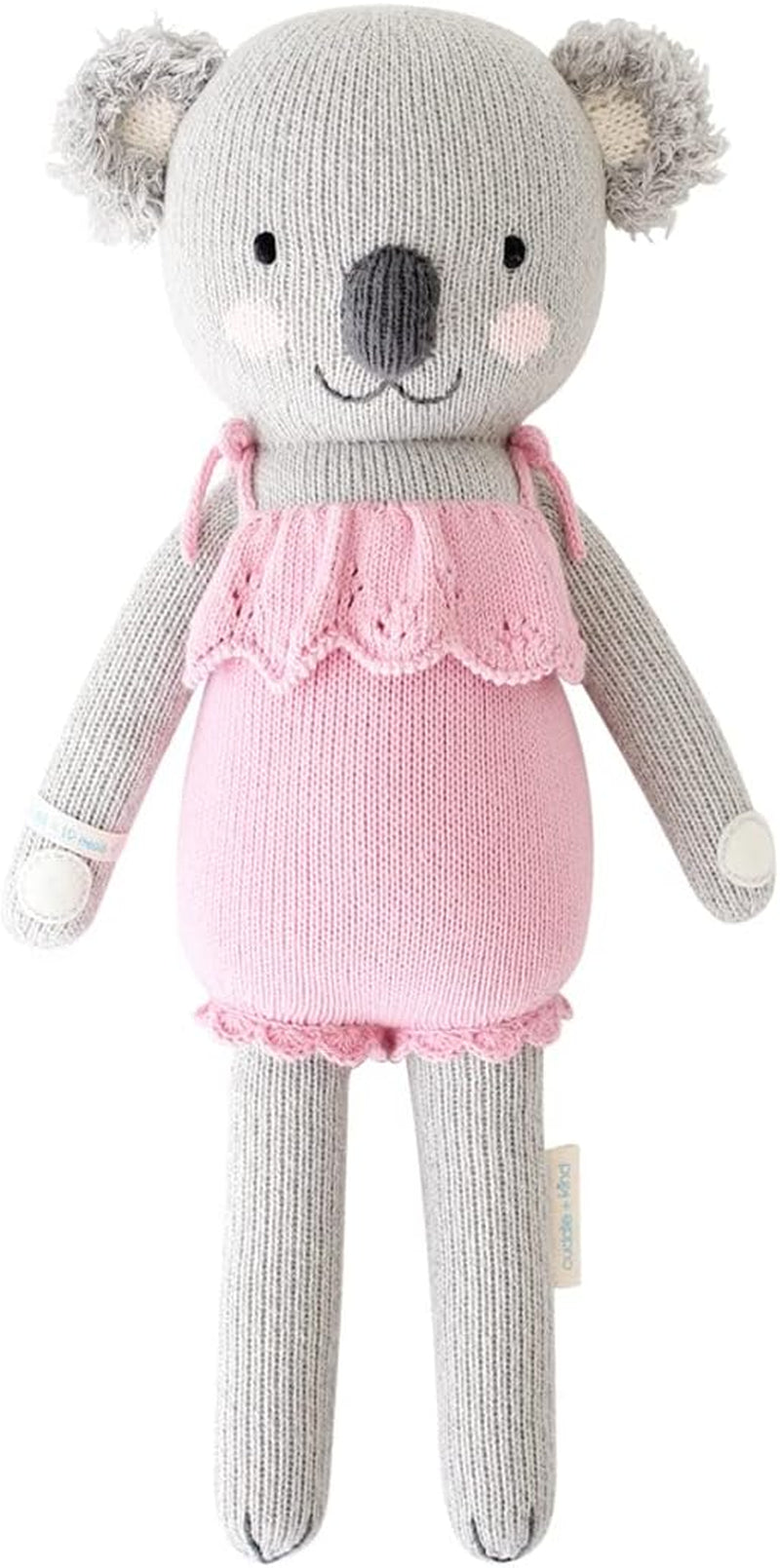 Claire the Koala Little 13" Hand-Knit Doll – 1 Doll = 10 Meals, Fair Trade, Heirloom Quality, Handcrafted in Peru, 100% Cotton Yarn