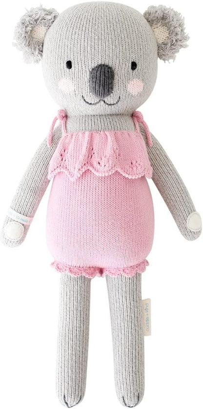 Claire the Koala Little 13" Hand-Knit Doll – 1 Doll = 10 Meals, Fair Trade, Heirloom Quality, Handcrafted in Peru, 100% Cotton Yarn