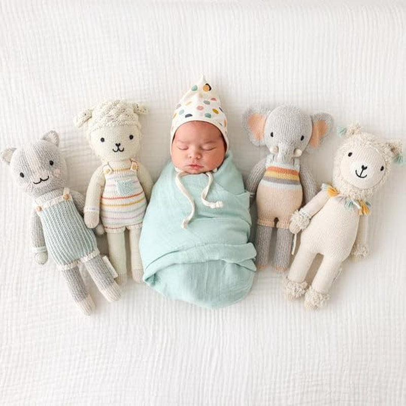 Dylan the Kitten Regular 20" Hand-Knit Doll – 1 Doll = 10 Meals, Fair Trade, Heirloom Quality, Handcrafted in Peru, 100% Cotton Yarn
