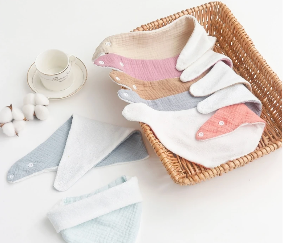 Lulla Luxe Muslin Bandana Bibs| Ultra Soft & Breathable