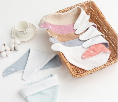 Lulla Luxe Muslin Bandana Bibs| Ultra Soft & Breathable