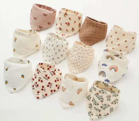 Lulla Luxe Muslin Bandana Bibs| Ultra Soft & Breathable