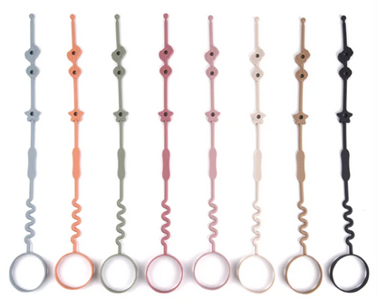 Silicone Baby Pacifier and Bottle Chain Holder - BPA Free Teething Chain
