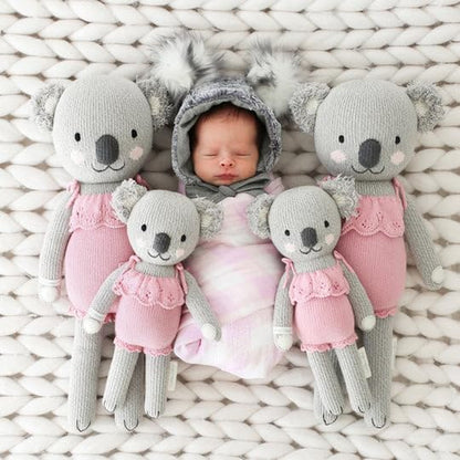 Claire the Koala Little 13" Hand-Knit Doll – 1 Doll = 10 Meals, Fair Trade, Heirloom Quality, Handcrafted in Peru, 100% Cotton Yarn