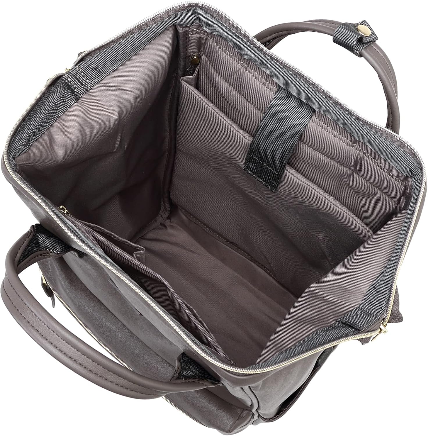 Leather Backpack Diaper Bag Laptop Travel Doctor Teacher Bag for Women Man (Grey II)
