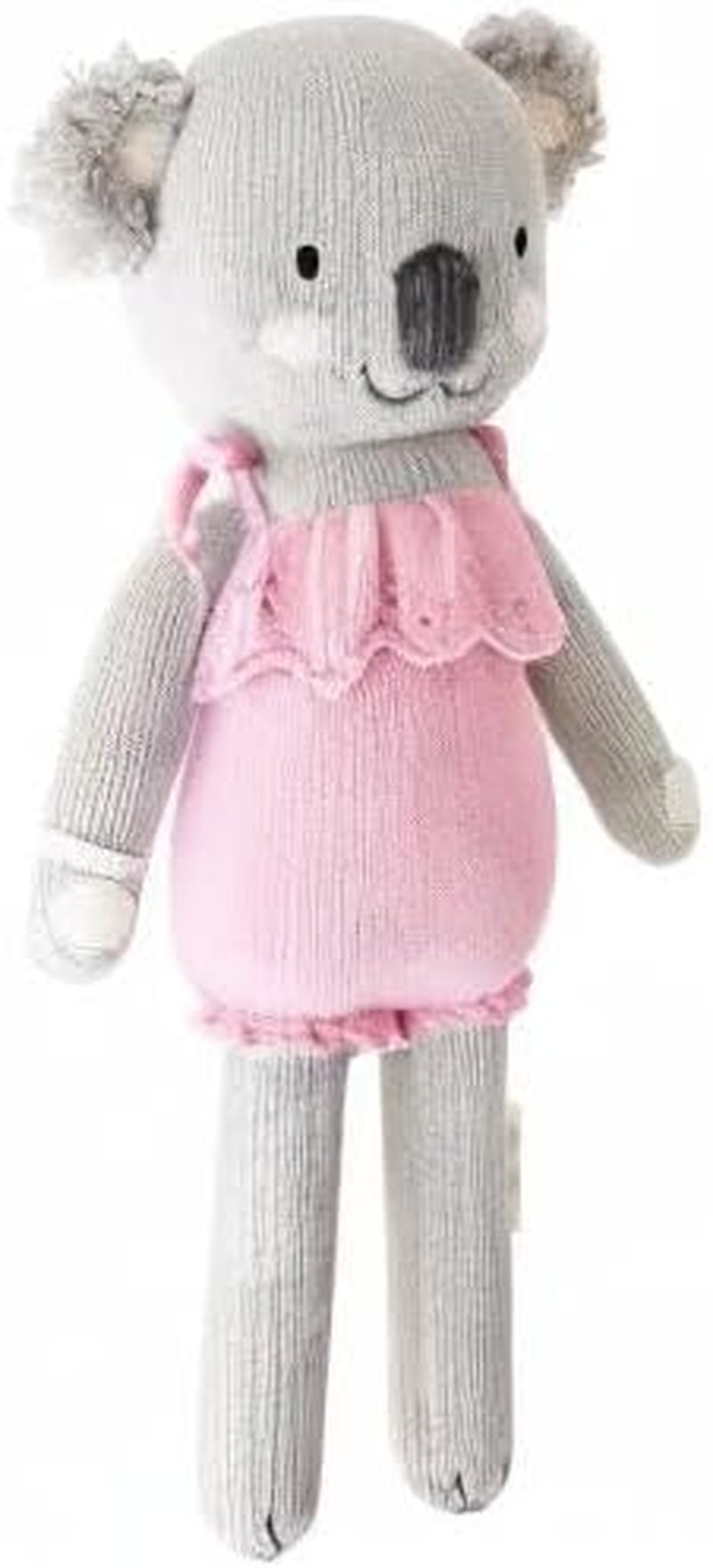 Claire the Koala Little 13" Hand-Knit Doll – 1 Doll = 10 Meals, Fair Trade, Heirloom Quality, Handcrafted in Peru, 100% Cotton Yarn