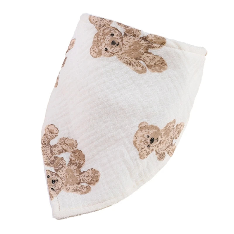 Baby Bibs Bandana Muslin Drooling Bib for Infant 0-1Year Baby Teething Soothe Towel High Absorbent Stylish Floral Bib Dropship