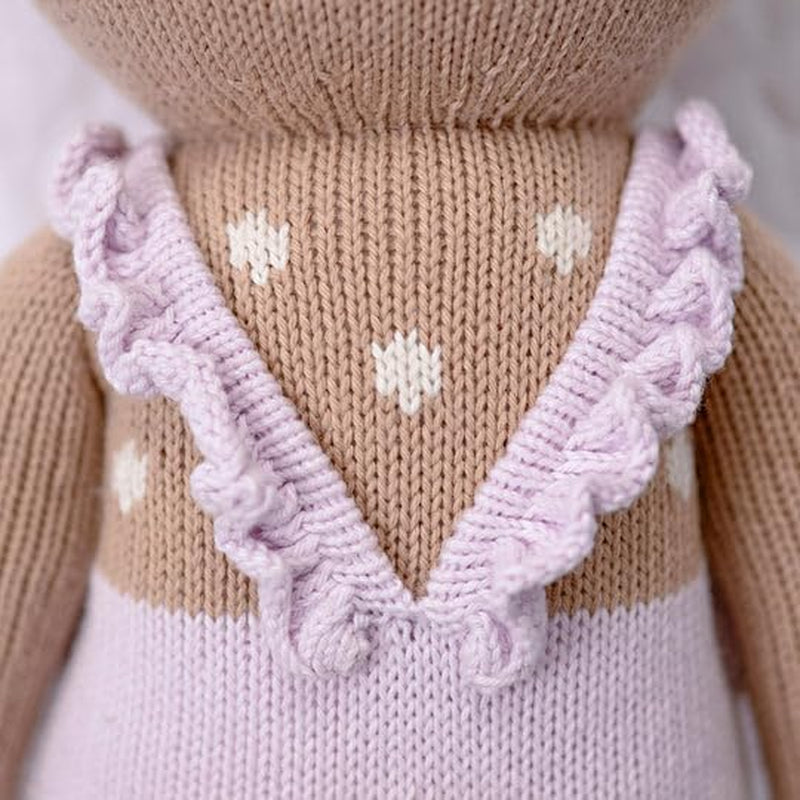 Violet the Fawn Regular 20" Hand-Knit Doll – 1 Doll = 10 Meals, Fair Trade, Heirloom Quality, Handcrafted in Peru, 100% Cotton Yarn