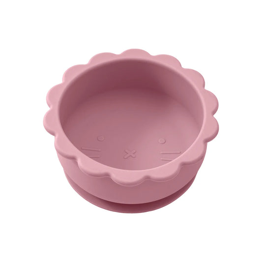 1PC Baby Silicone Bowl Cute Cartoon Lion Shape Baby Tableware Solid Color Baby Food Storage BPA Free Suction Baby Meal Tray