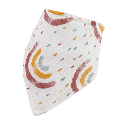 Baby Bibs Bandana Muslin Drooling Bib for Infant 0-1Year Baby Teething Soothe Towel High Absorbent Stylish Floral Bib Dropship