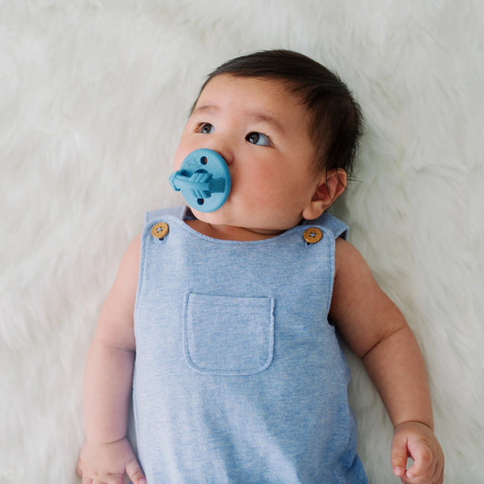 Sweetie Soother Pacifier Set of 2- Silicone with Collapsible Handle & Two Air Holes