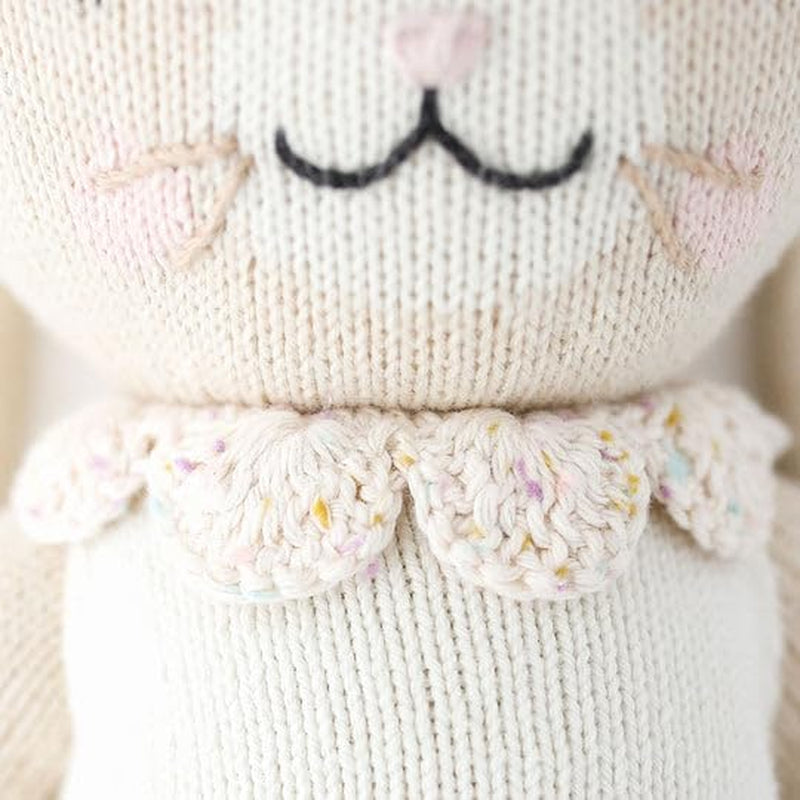 Hannah the Bunny Ivory Regular 20" Hand-Knit Doll – 1 Doll = 10 Meals, Fair Trade, Heirloom Quality, Handcrafted in Peru, 100% Cotton Yarn